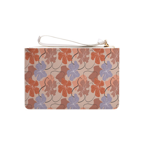 Hand Drawn Abstract Flowers Clutch Bag By Artists Collection