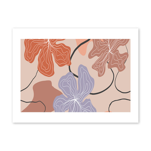 Hand Drawn Abstract Flowers Art Print By Artists Collection