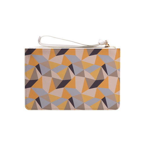 Geometric Large Shapes Pattern Clutch Bag By Artists Collection