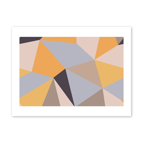 Geometric Large Shapes Pattern Art Print By Artists Collection