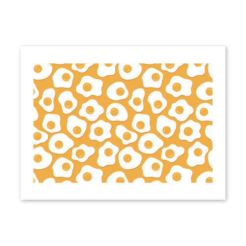 Fried Eggs Pattern Art Print By Artists Collection