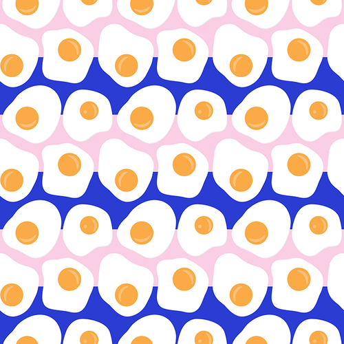 Fried Egg Pattern Design By Artists Collection