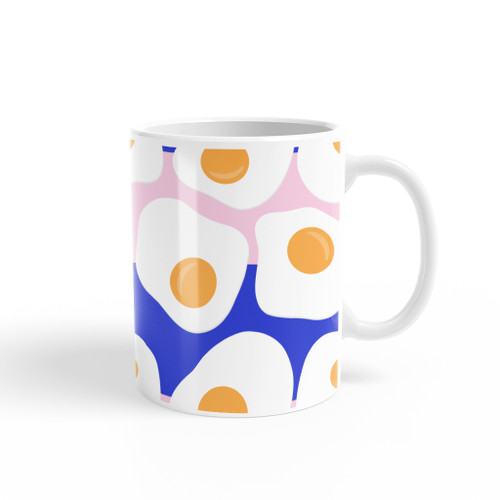Fried Egg Pattern Coffee Mug By Artists Collection