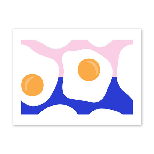 Fried Egg Pattern Art Print By Artists Collection