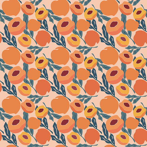 Fresh Peach Pattern Design By Artists Collection