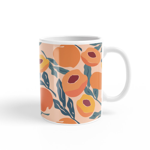 Fresh Peach Pattern Coffee Mug By Artists Collection