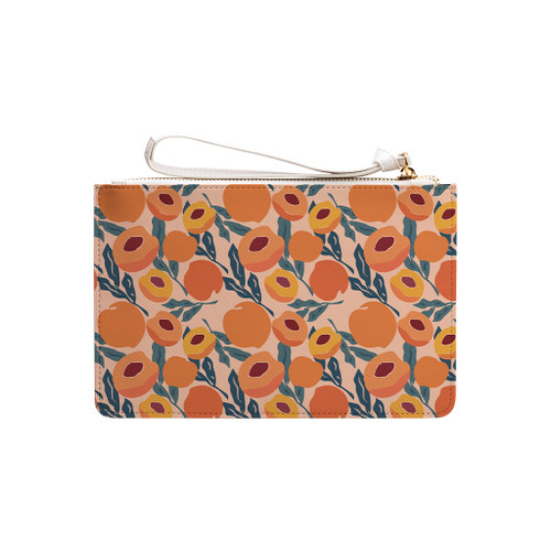 Fresh Peach Pattern Clutch Bag By Artists Collection