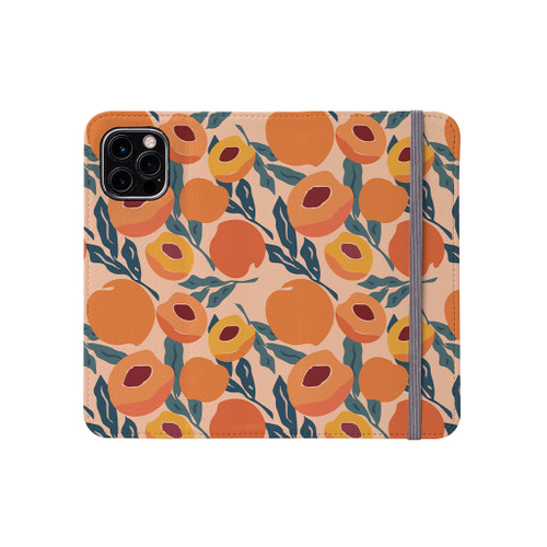 Fresh Peach Pattern iPhone Folio Case By Artists Collection