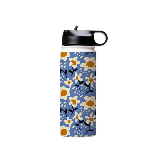 Fresh Flowers Pattern Water Bottle By Artists Collection