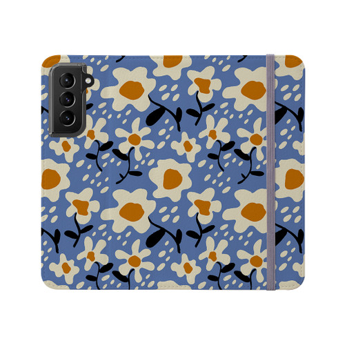 Fresh Flowers Pattern Samsung Folio Case By Artists Collection