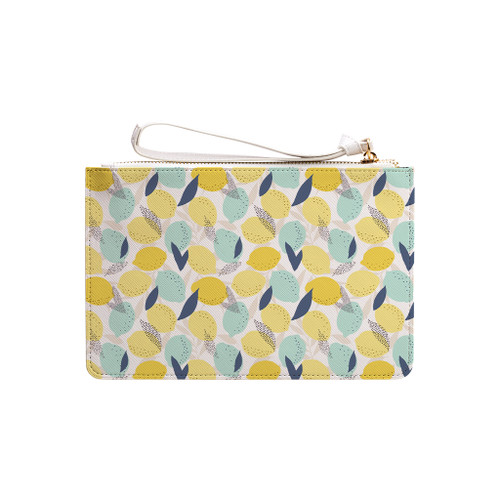 Fresh Lemons Pattern Clutch Bag By Artists Collection