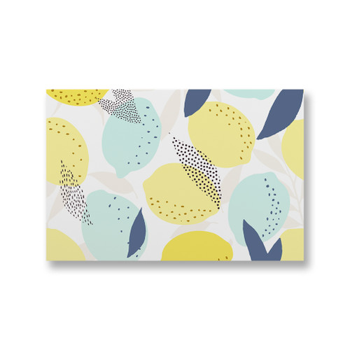 Fresh Lemons Pattern Canvas Print By Artists Collection