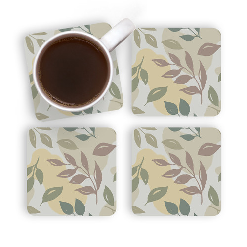 Forest Camo Pattern Coaster Set By Artists Collection