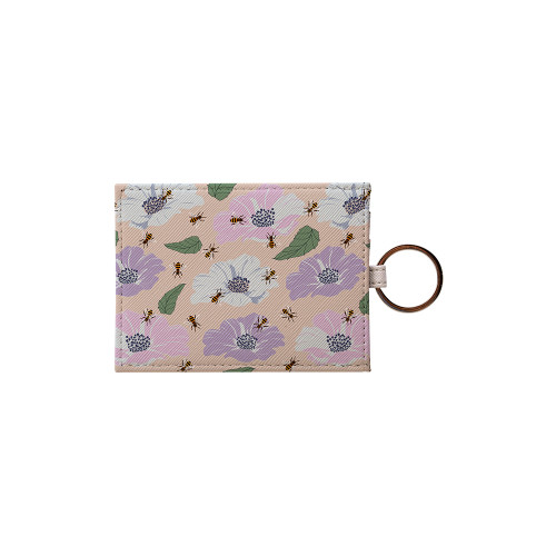 Flowers With Bees Pattern Card Holder By Artists Collection