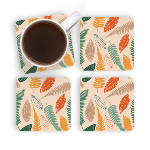 Fern Pattern Coaster Set By Artists Collection