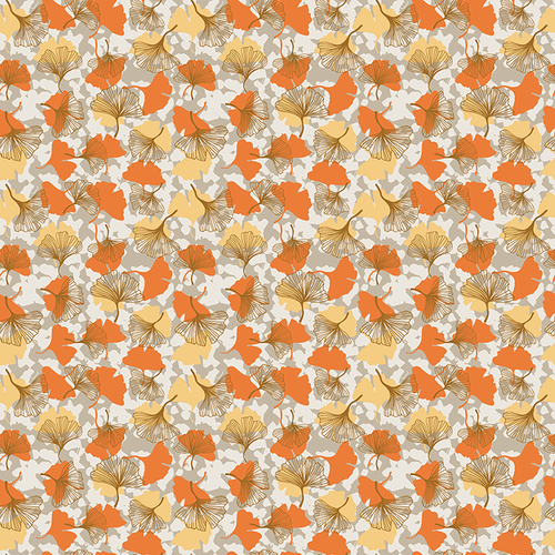 Fall Ginkgo Biloba Pattern Design By Artists Collection