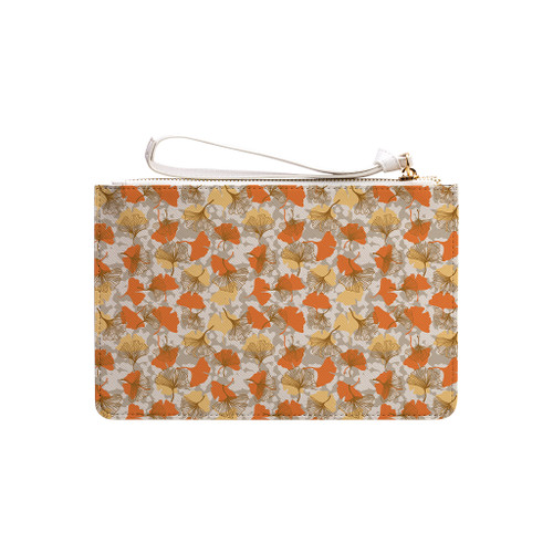 Fall Ginkgo Biloba Pattern Clutch Bag By Artists Collection