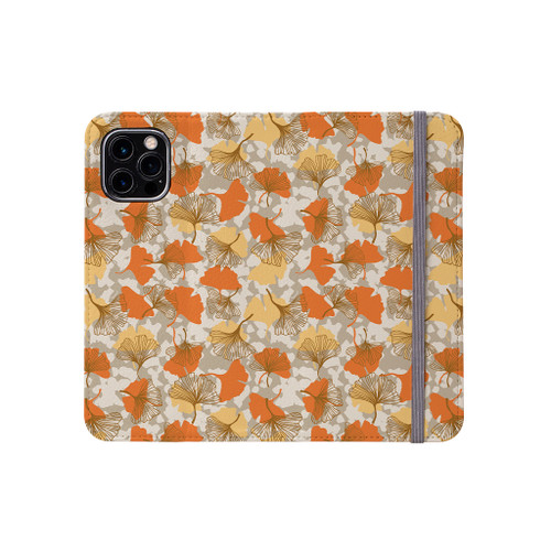 Fall Ginkgo Biloba Pattern iPhone Folio Case By Artists Collection
