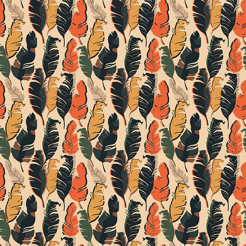 Exotic Modern Leaves Pattern Design By Artists Collection