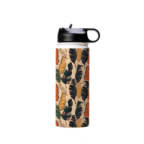 Exotic Modern Leaves Pattern Water Bottle By Artists Collection