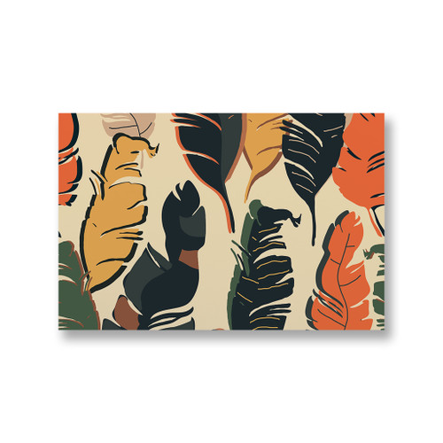 Exotic Modern Leaves Pattern Canvas Print By Artists Collection