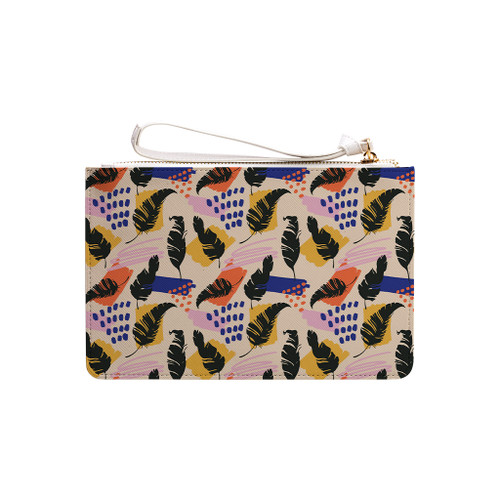 Exotic Banana Leaves Pattern Clutch Bag By Artists Collection
