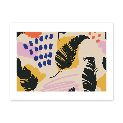 Exotic Banana Leaves Pattern Art Print By Artists Collection