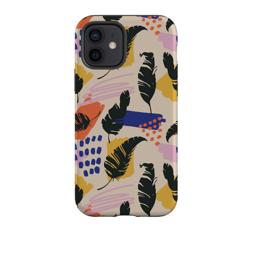 Exotic Banana Leaves Pattern iPhone Tough Case By Artists Collection