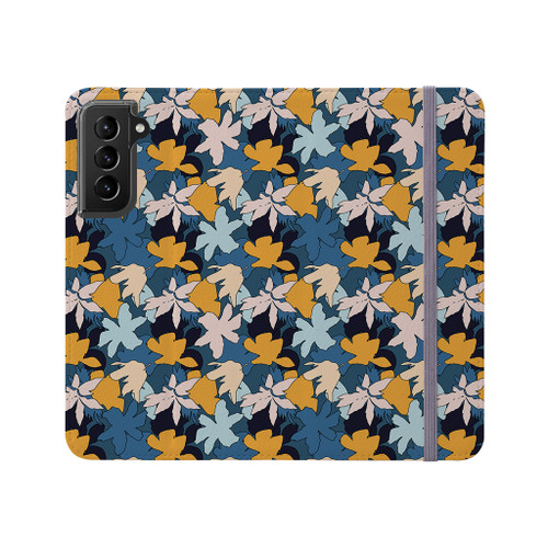 Exotic Flowers Pattern Samsung Folio Case By Artists Collection