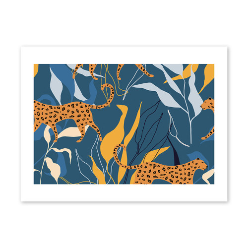 Exotic Cats Pattern Art Print By Artists Collection