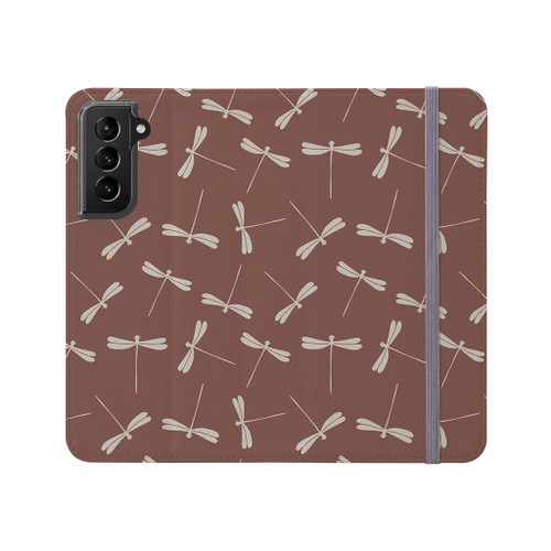 Dragonfly Pattern Samsung Folio Case By Artists Collection