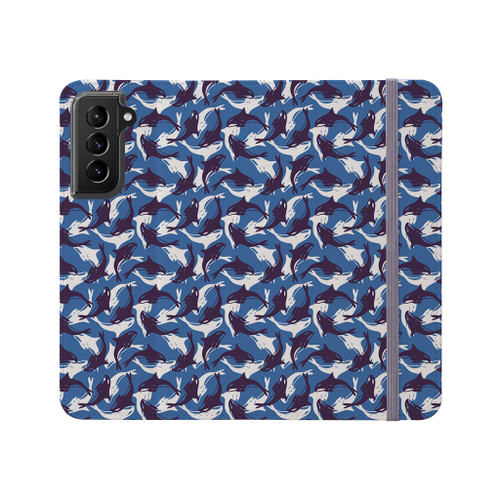 Dolphins Pattern Samsung Folio Case By Artists Collection