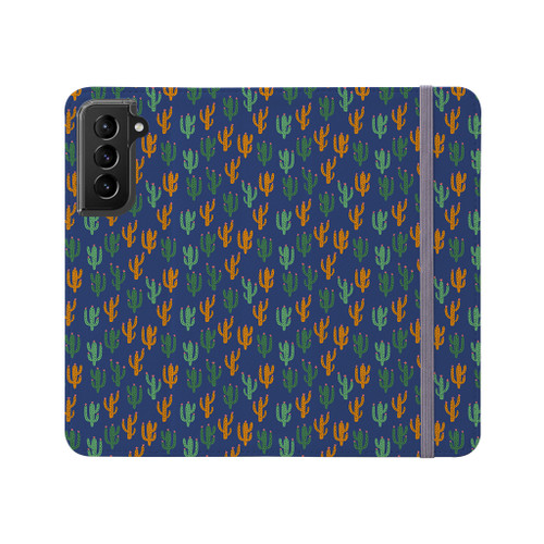 Desert Cactuses Pattern Samsung Folio Case By Artists Collection