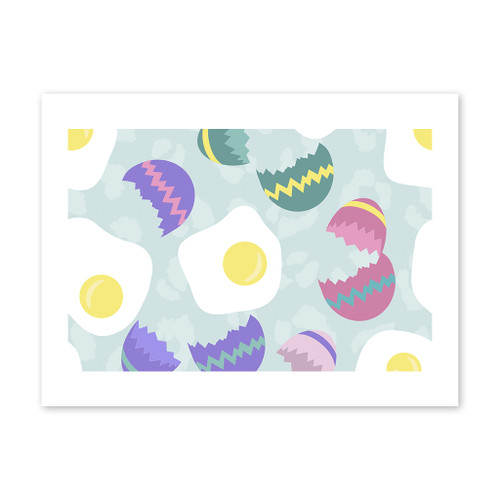 Cracked Eggs Pattern Art Print By Artists Collection