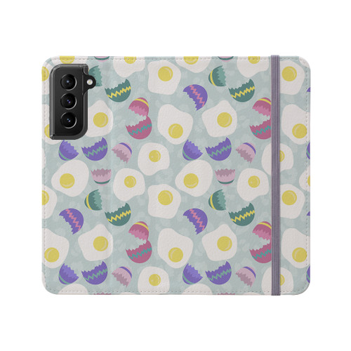 Cracked Eggs Pattern Samsung Folio Case By Artists Collection