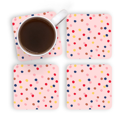 Confetti Pattern Coaster Set By Artists Collection