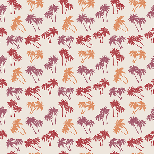 Colorful Palm Trees Pattern Design By Artists Collection