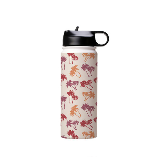 Colorful Palm Trees Pattern Water Bottle By Artists Collection