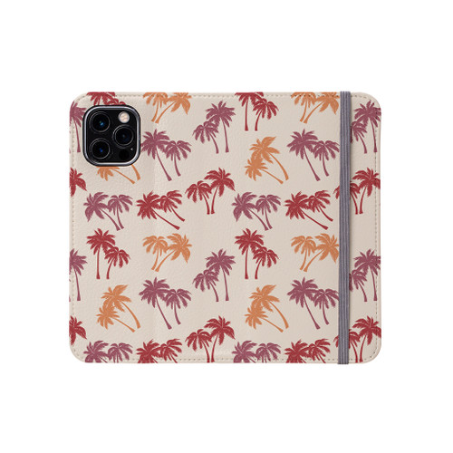 Colorful Palm Trees Pattern iPhone Folio Case By Artists Collection