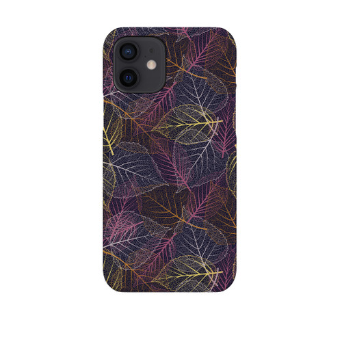 Colorful Leaves Outline Pattern iPhone Snap Case By Artists Collection