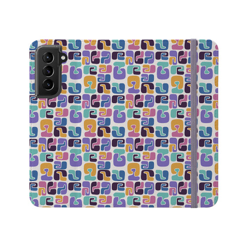 Colorful Forms Pattern Samsung Folio Case By Artists Collection