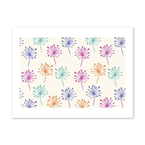 Colorful Dandelion Pattern Art Print By Artists Collection