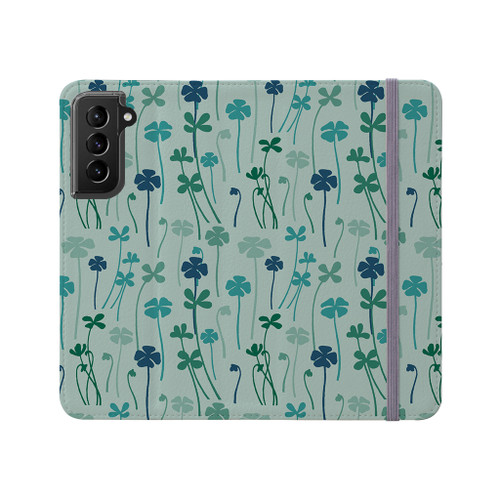 Clover Pattern Samsung Folio Case By Artists Collection