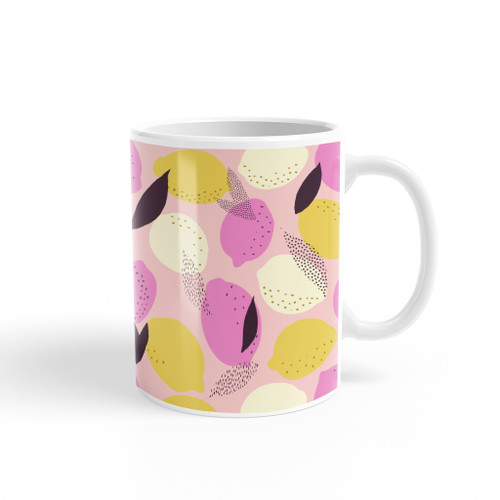 Pink Citrus Pattern Coffee Mug By Artists Collection