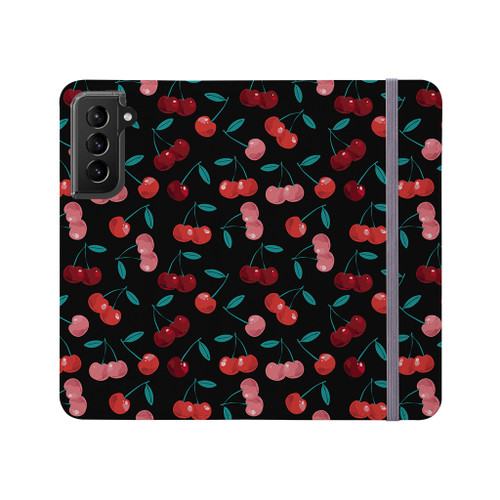Cherry Pattern Samsung Folio Case By Artists Collection