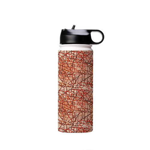 Chaos Lines Pattern Water Bottle By Artists Collection