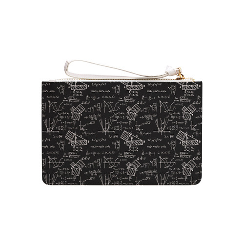 Chalkboard Math Pattern Clutch Bag By Artists Collection