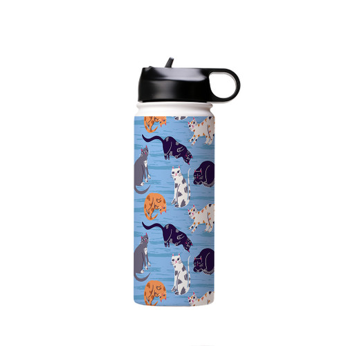 Cats Pattern Water Bottle By Artists Collection