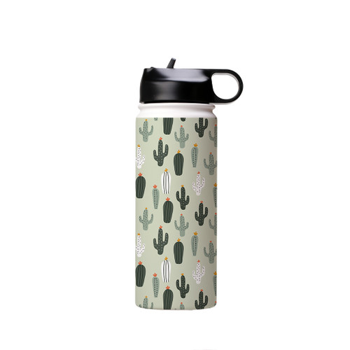 Cactus Pattern Water Bottle By Artists Collection
