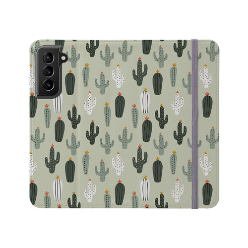 Cactus Pattern Samsung Folio Case By Artists Collection